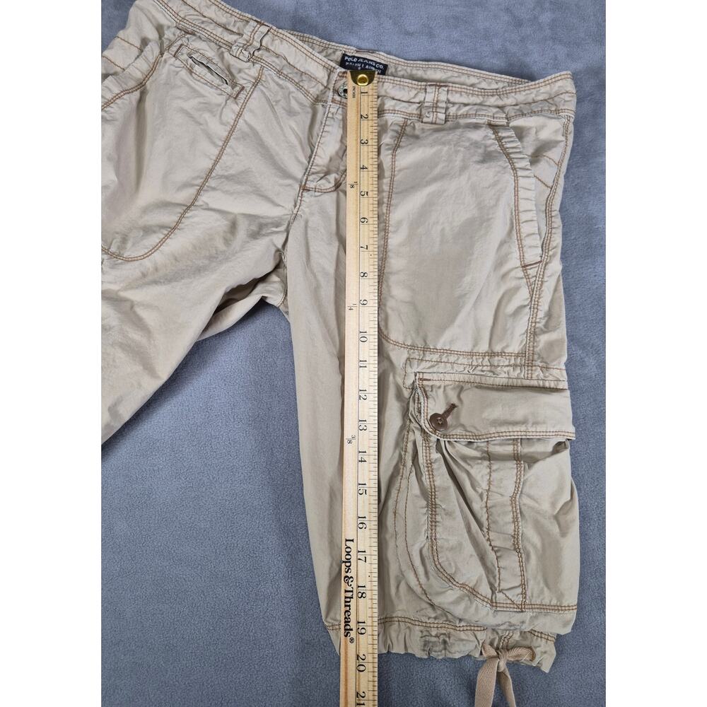 Polo Jeans Co. Ralph Lauren Womens Khaki Cargo Shorts Size 6 Utility - Picture 6 of 11